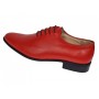 Pantofi barbati rosii eleganți din piele naturală cu șiret și talpi confortabile deosebite GKR51R
